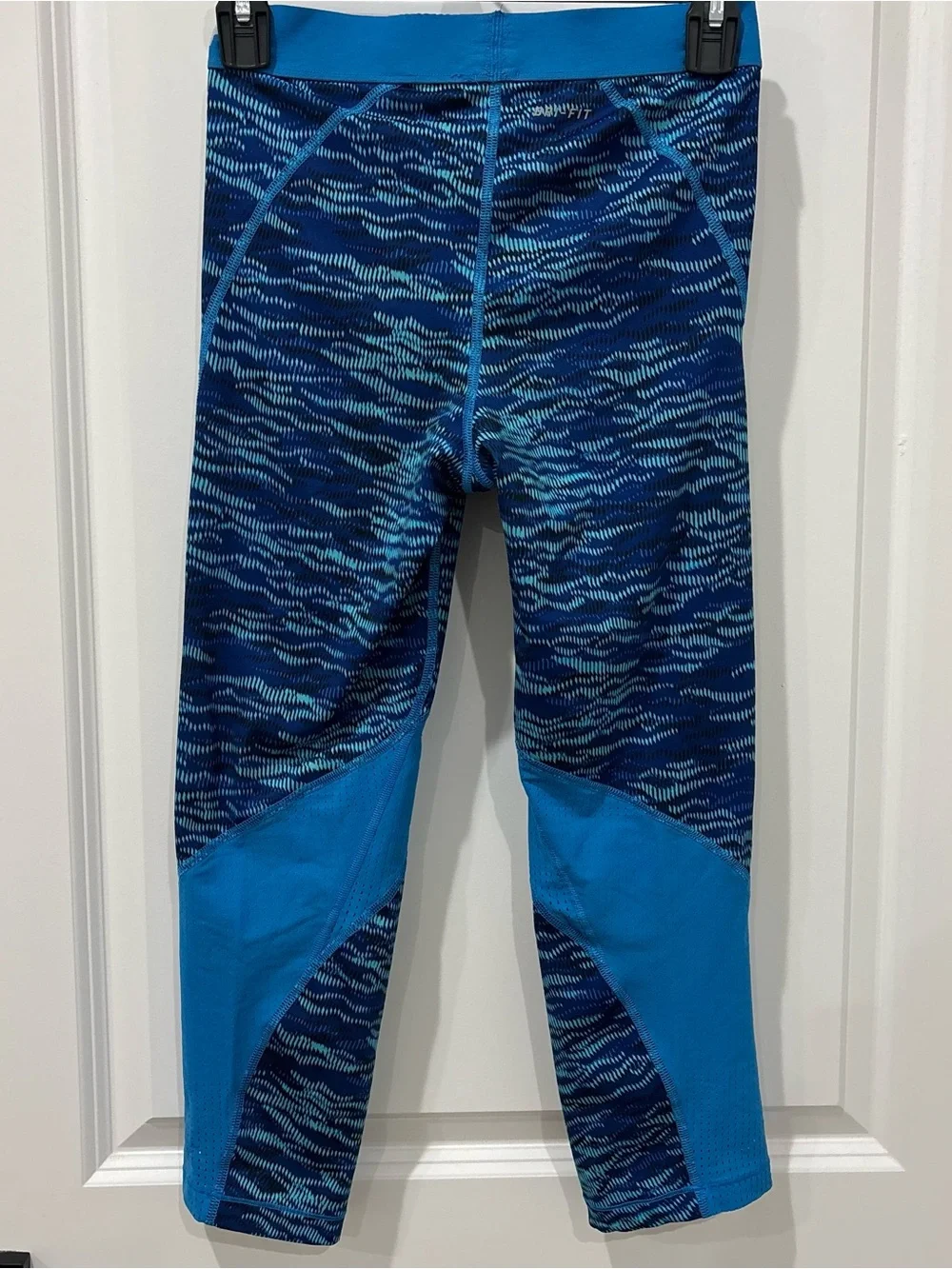NikePro Blue Patterned Training Leggings